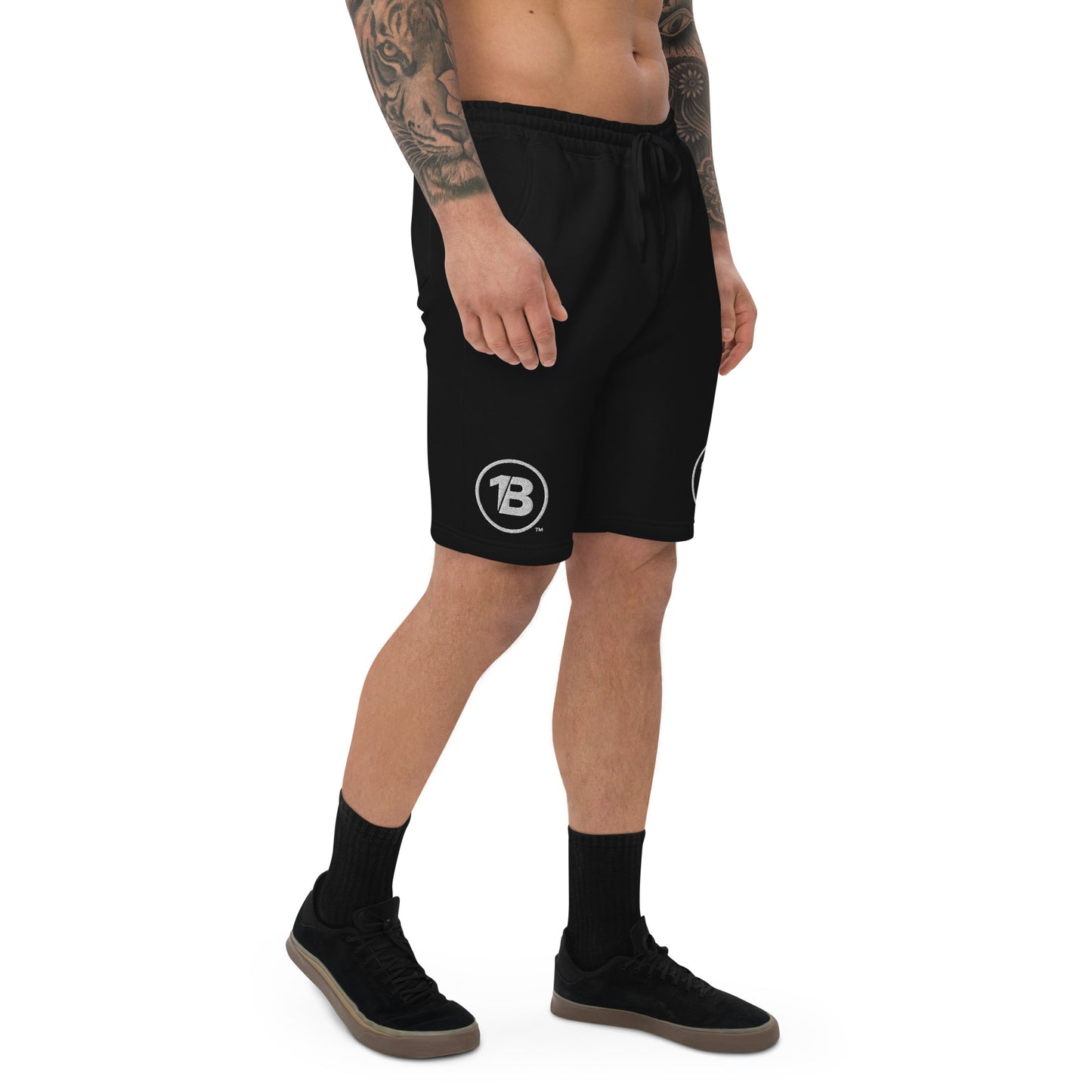 Men's Embroidered fleece shorts